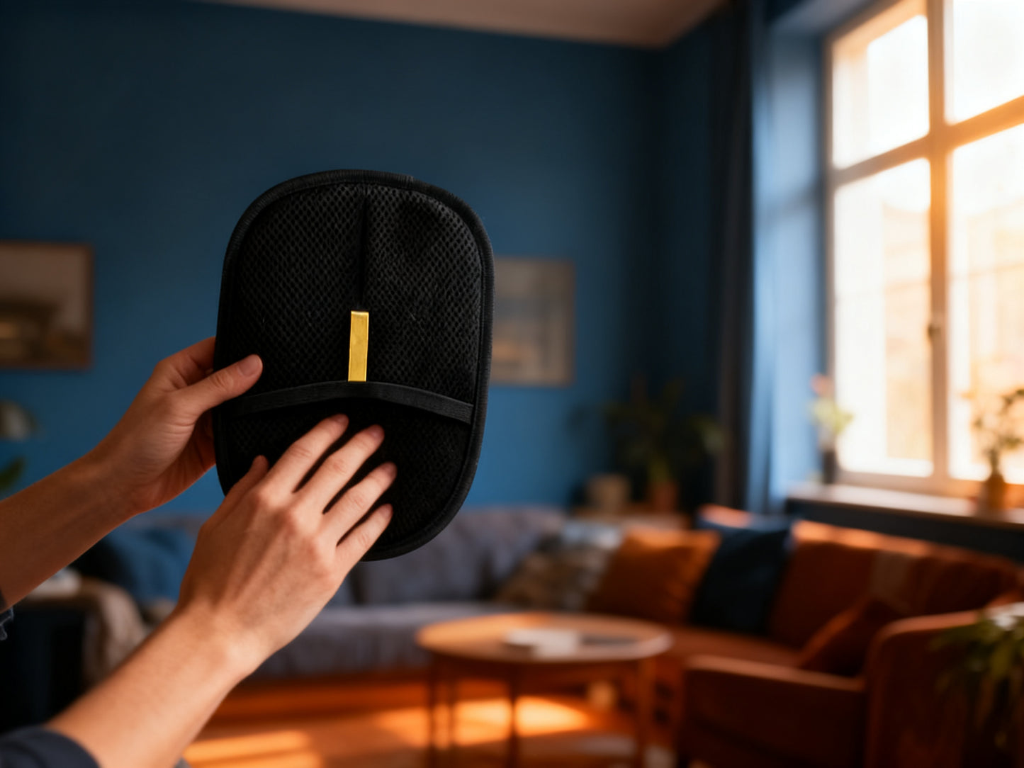 Gant Anti-Poils PoilZen™ — Extrait les poils incrustés. Réutilisable à vie.